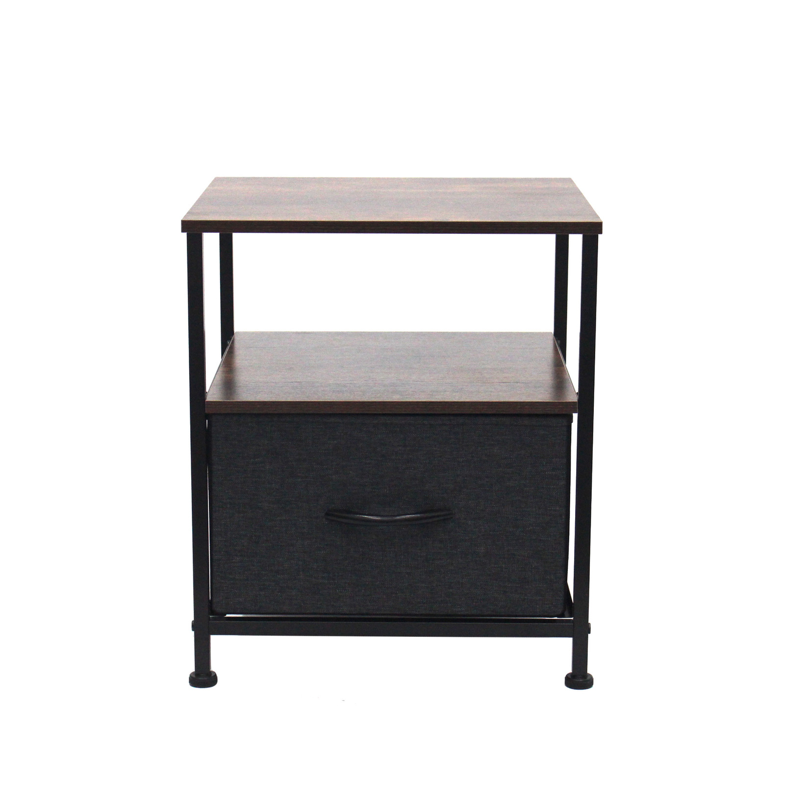 TABLE D'APPOINT AVEC 1 TIROIR, NOIR/GRIS