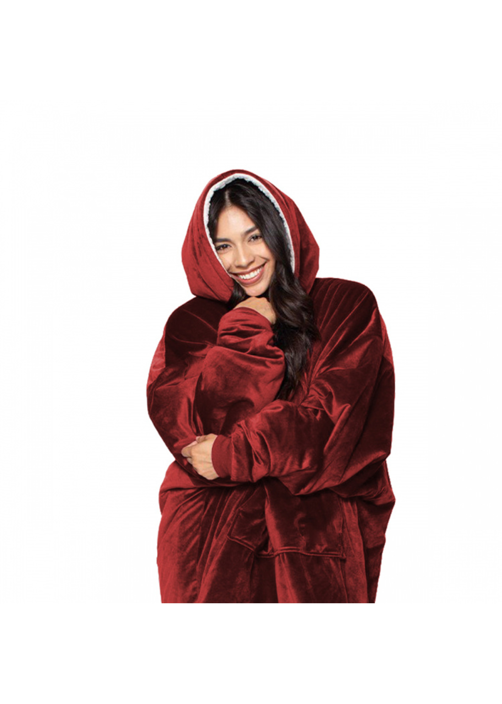 COZY VELOUR HOODED BLANKET