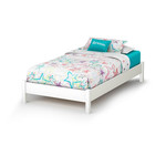 SOUTH SHORE TWIN WHITE PLATFORM BED