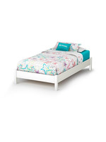 SOUTH SHORE TWIN WHITE PLATFORM BED