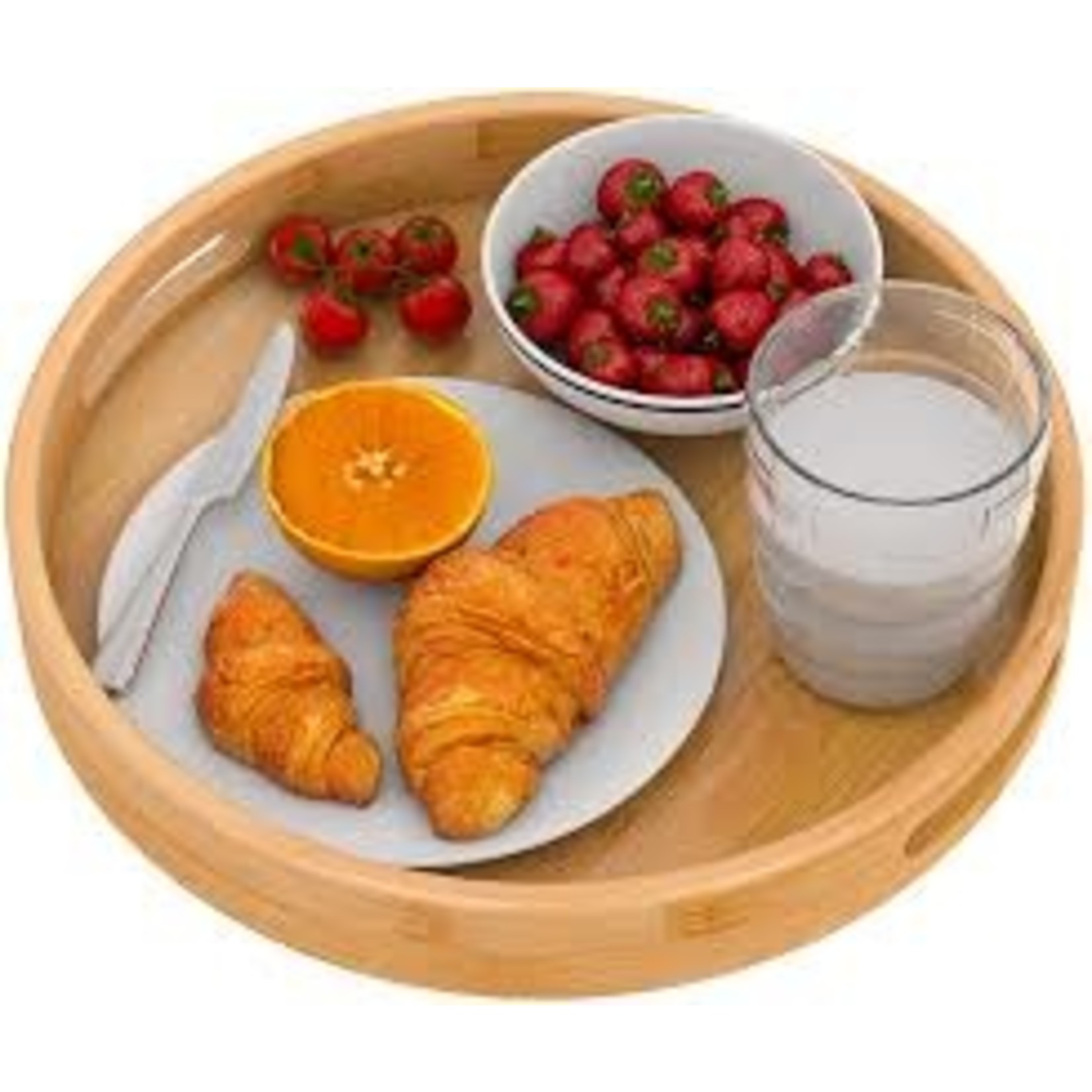 ITY INTERNATIONAL ROUND BAMBOO SERVING TRAY