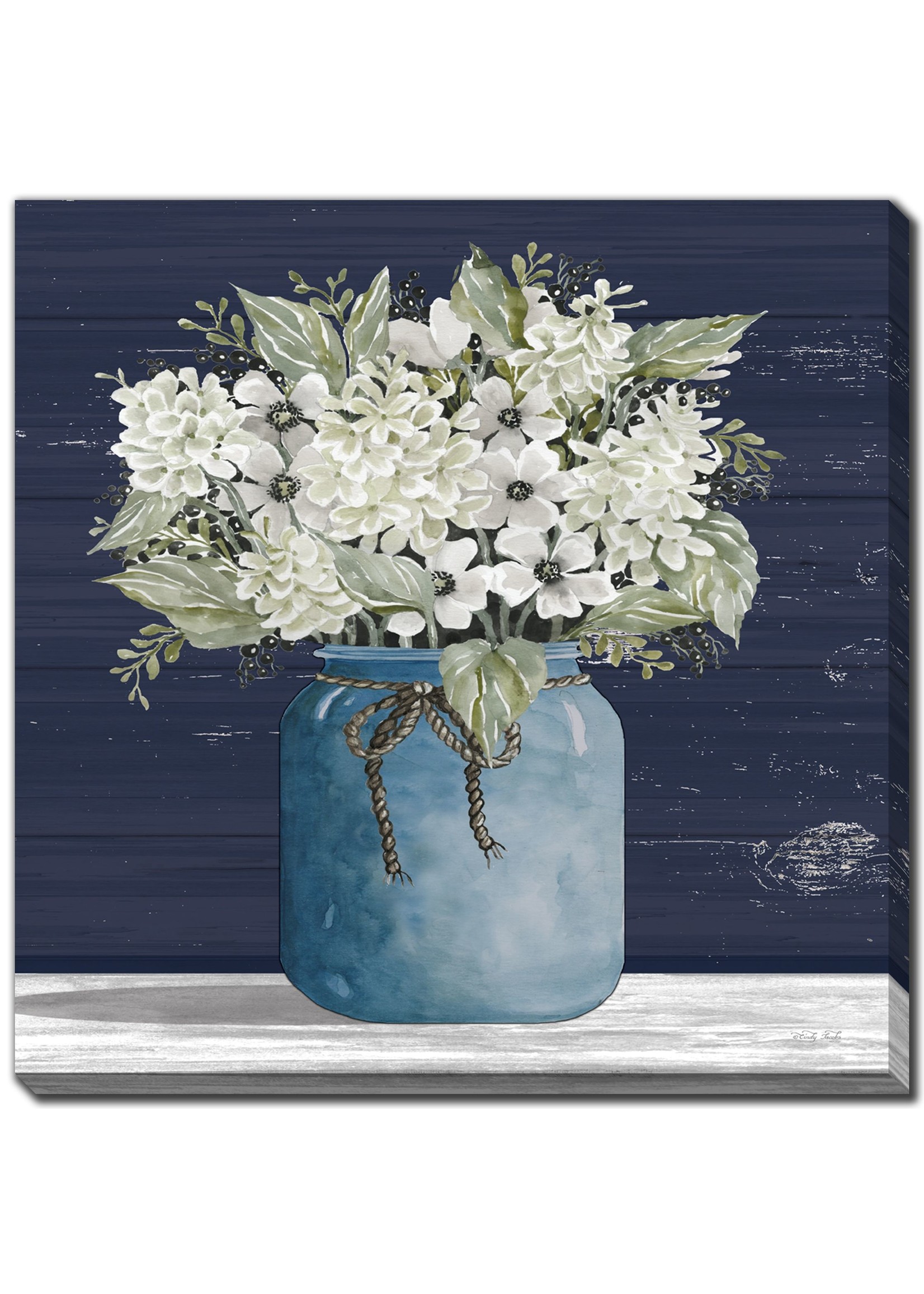 Streamline FLEURS BLANCHES 18X18''