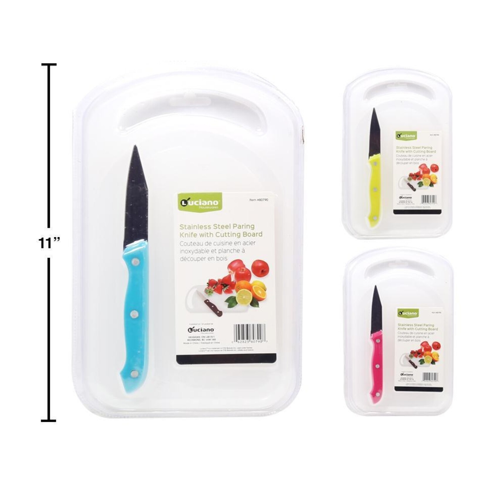 CTG BRANDS CUTTING BOARD &  PARING KNIF SET  11''
