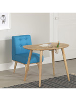 SOUTH SHORE Sweedi Solid Wood Kids Table & Chair Set, Blue