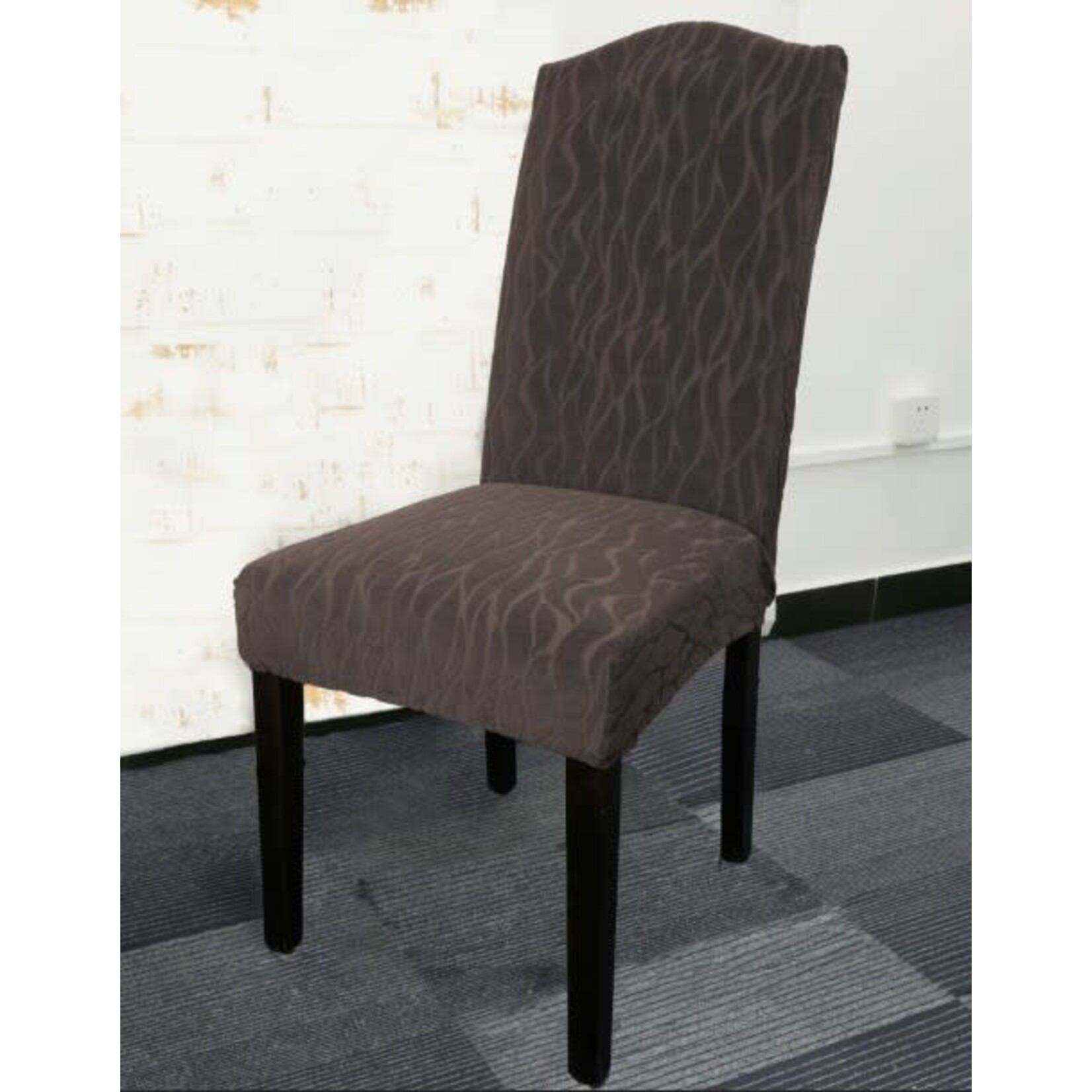 HOUSSE POUR CHAISE SALLE A MANGER, BRUN