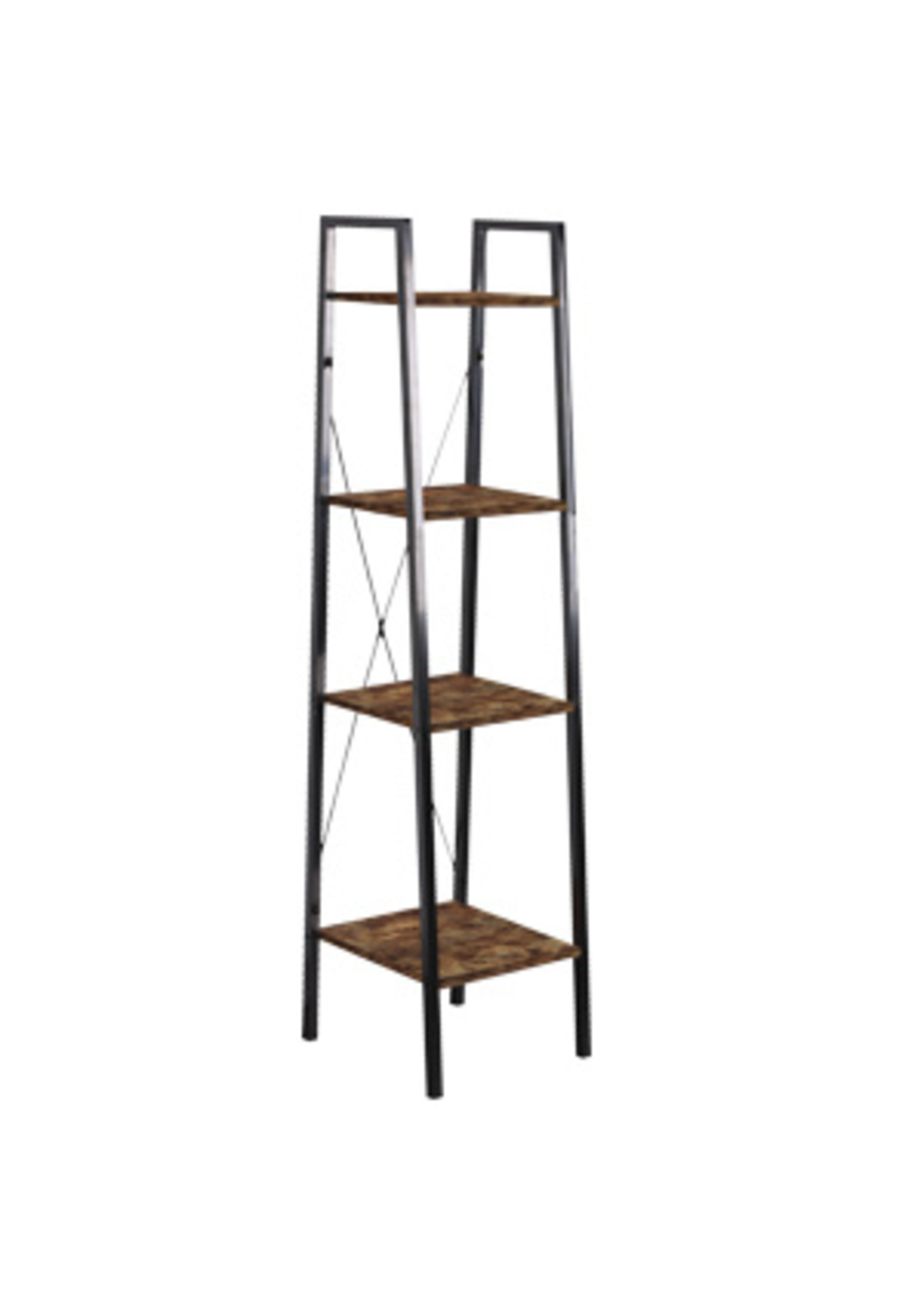 4 TIER METAL SHELF, BOOKSHELF