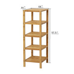 5 TIER BAMBOO STORAGE SHELF