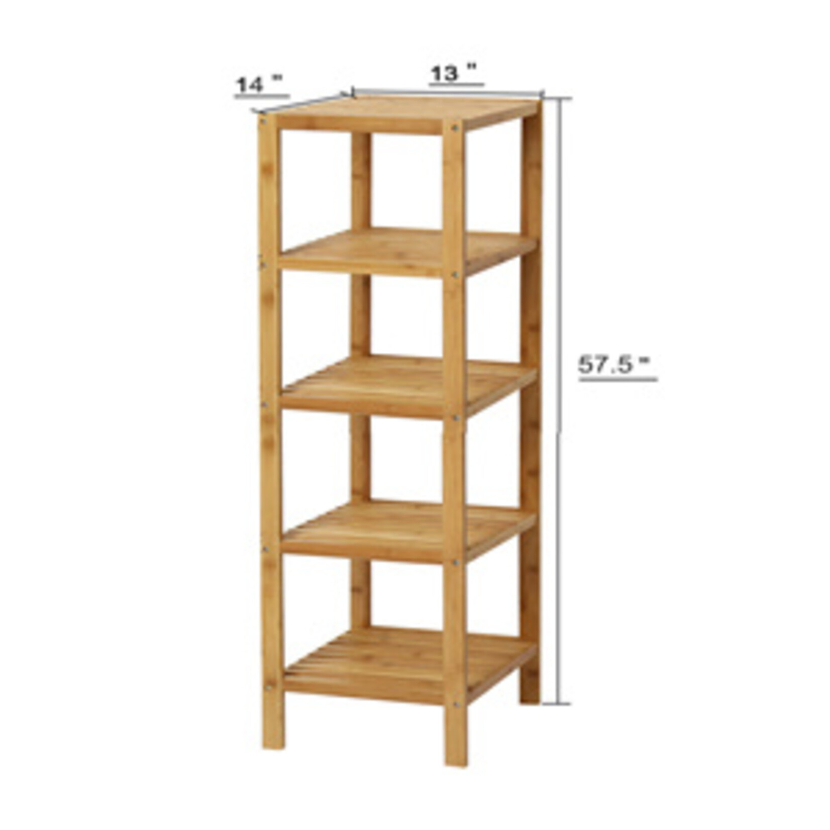ÉTAGÈRE DE RANGEMENT EN BAMBOU À 5 NIVEAUX