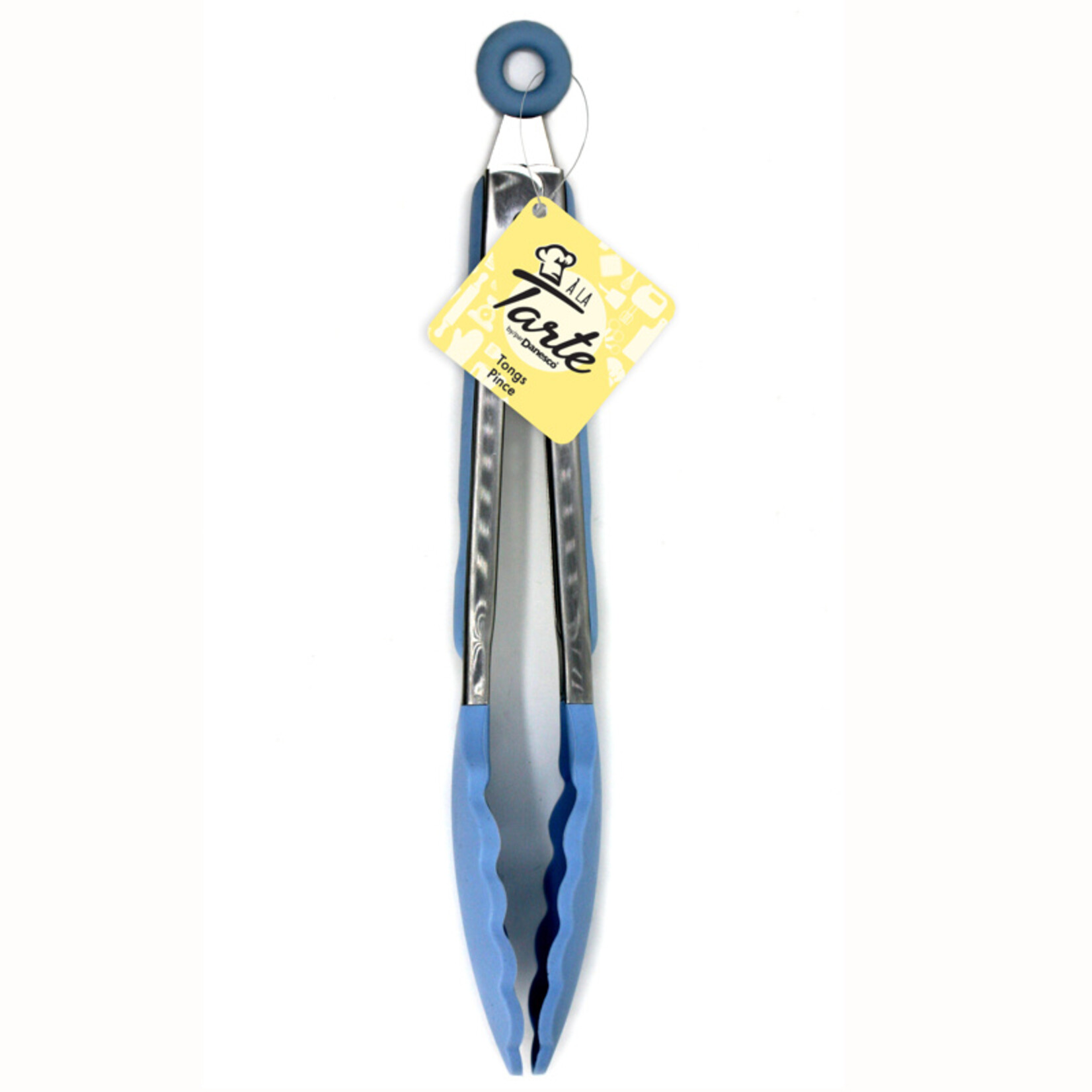 Danesco PINCES VERROUILLABLES  EN SILICONE  DE 10.5" BLEU CIEL