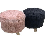 DECORATIVE FAUX FUR STOOL