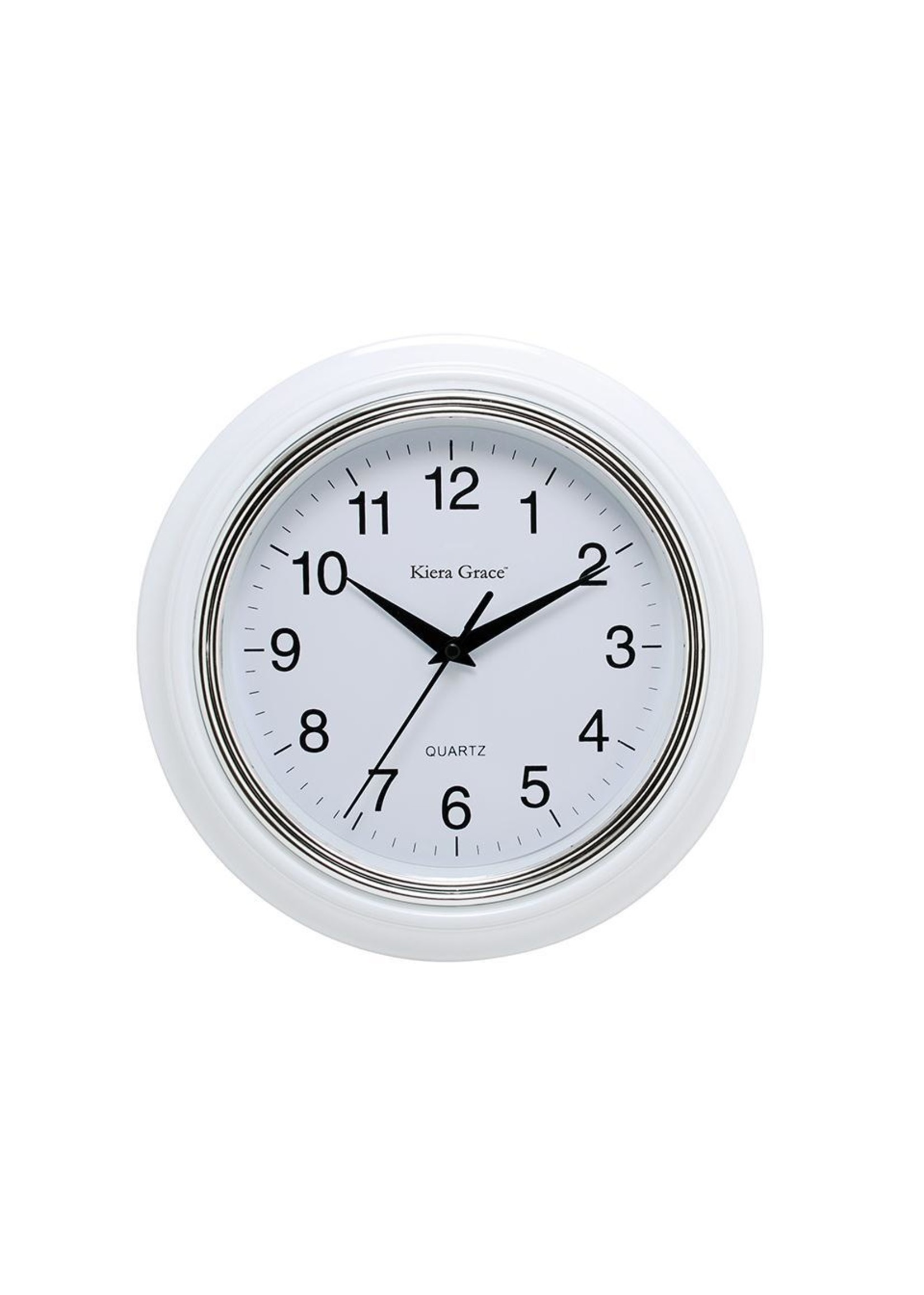 CTG BRANDS 10'' WALL CLOCK  WHITE-ASTER