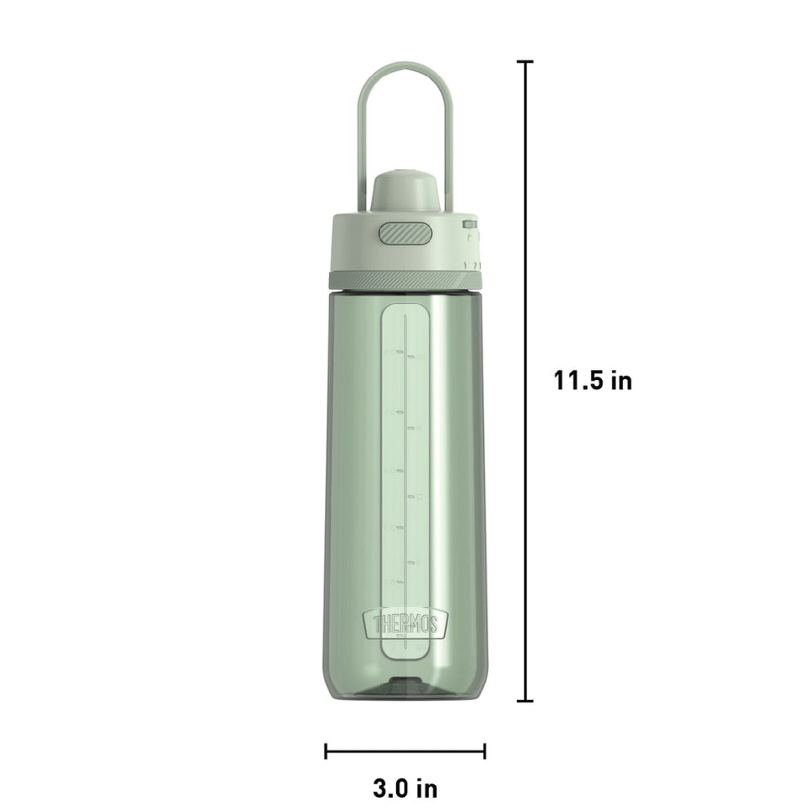 THERMOS 710ml Hard Plastic Hydration Bottle, Matcha Green
