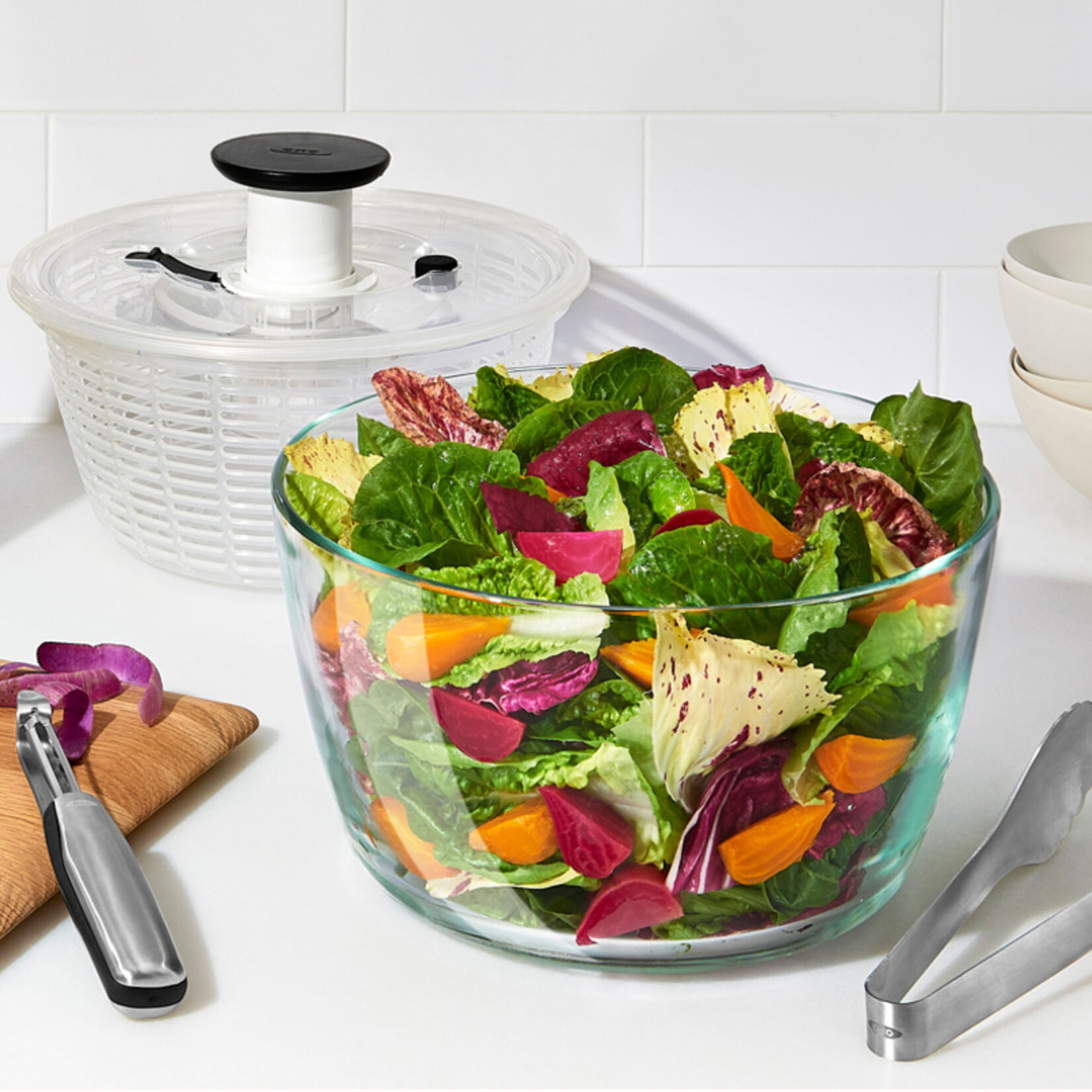Danesco GLASS SALAD SPINNER