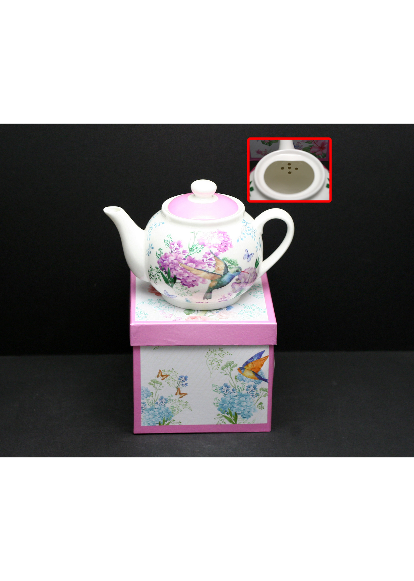 ACE 900ml Porcelain Teapot, Humming Bird