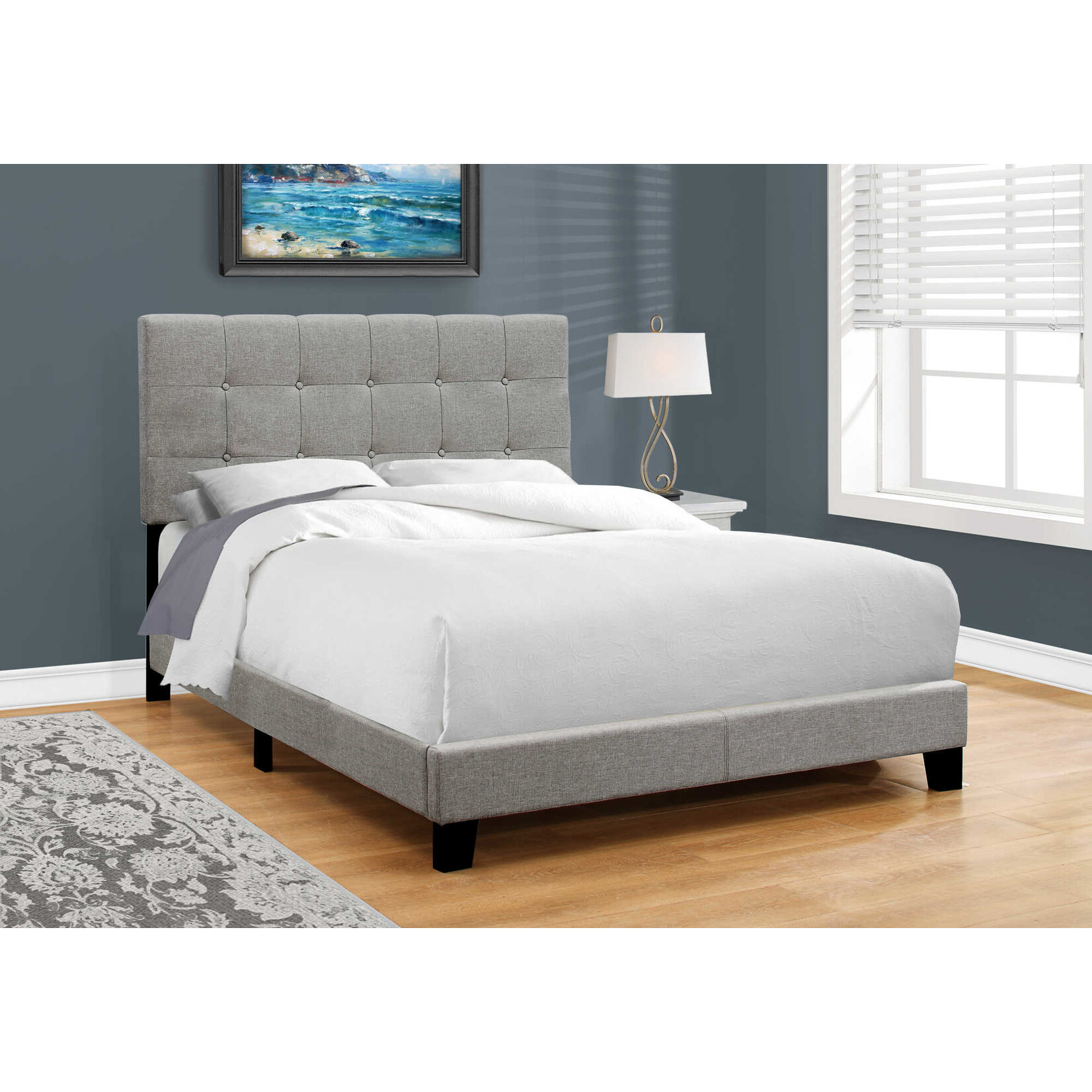 FULL GREY BED FRAME