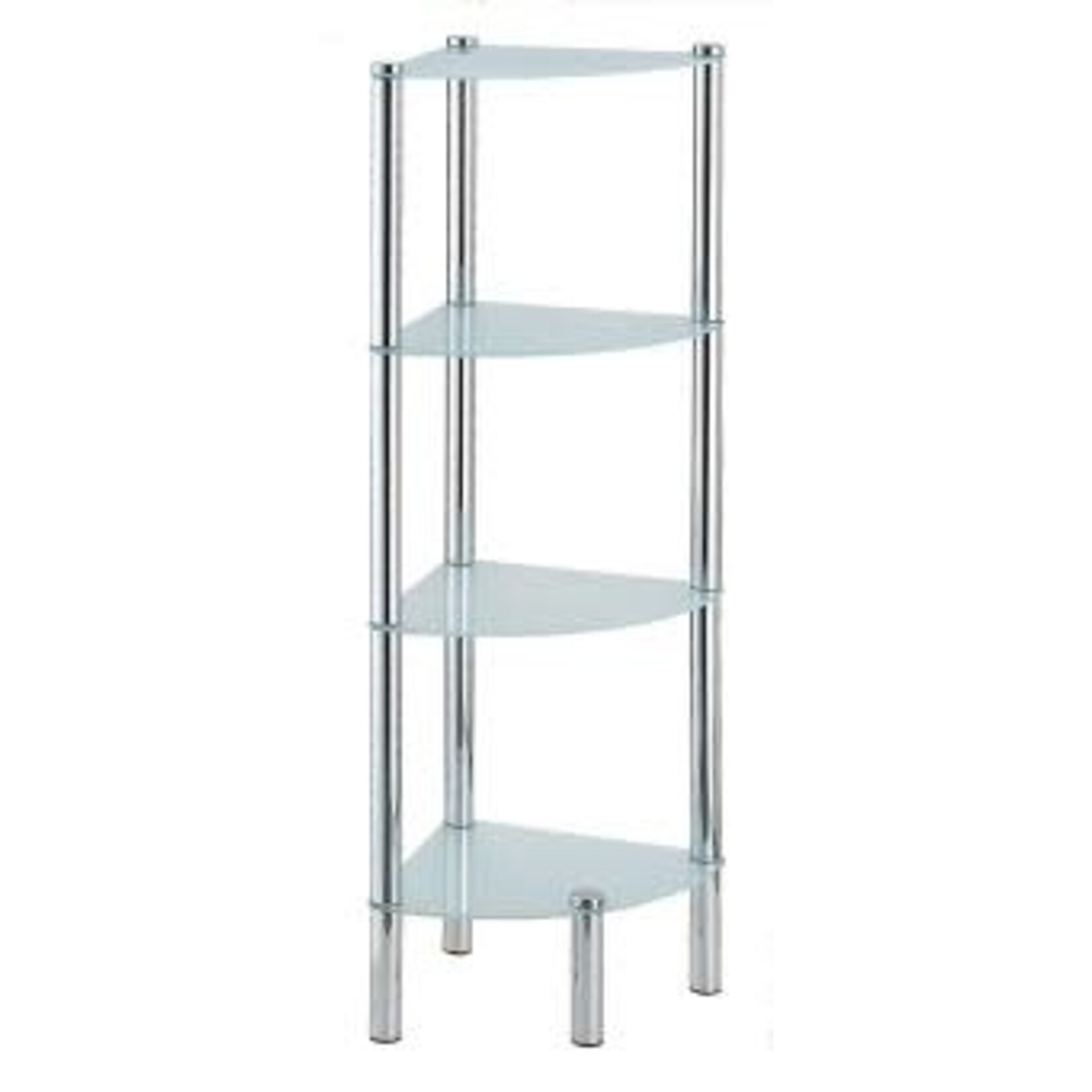 ITY INTERNATIONAL CORNER SHELF 4-TIER FROSTED GLASS