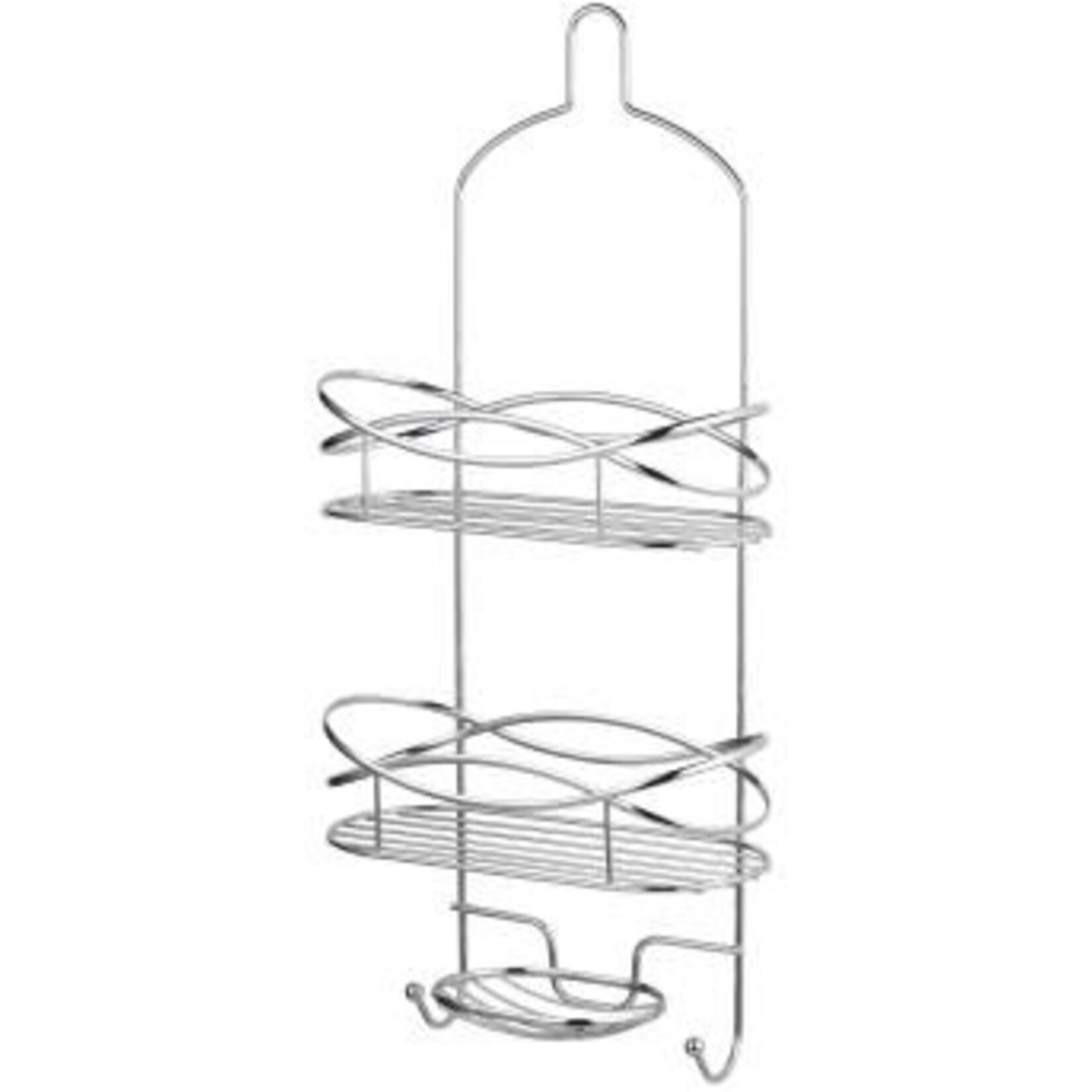 ITY INTERNATIONAL Bathroom Hanging Shower Caddy Organizer, Chrome