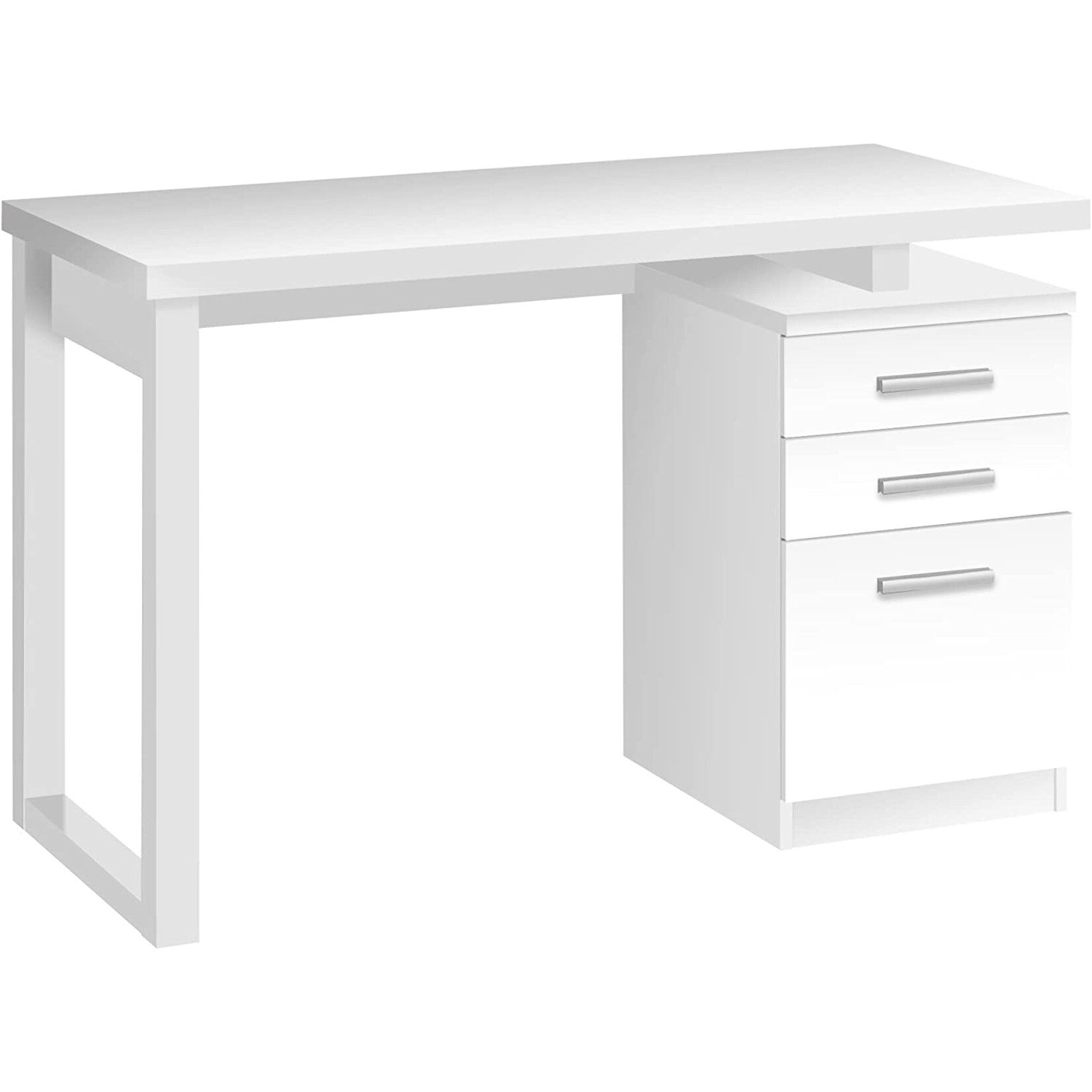 COMPUTER DESK - 48"L / WHITE LEFT OR RIGHT FACING