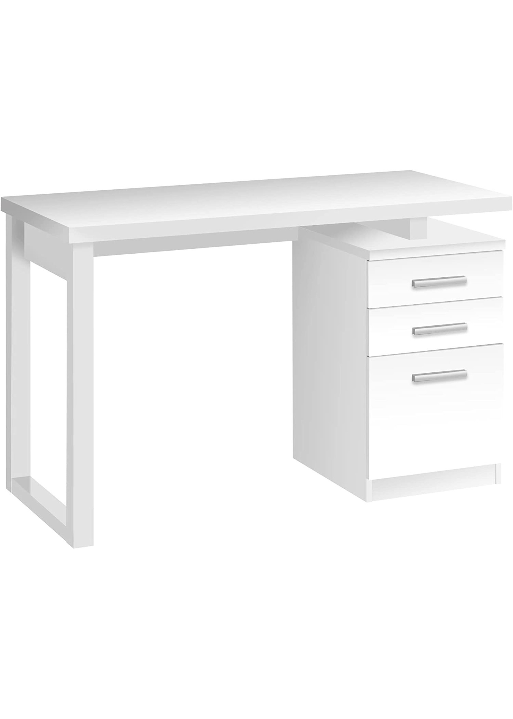 BUREAU - 48"L / BLANC ORIENTATION GAUCHE OU DROITE