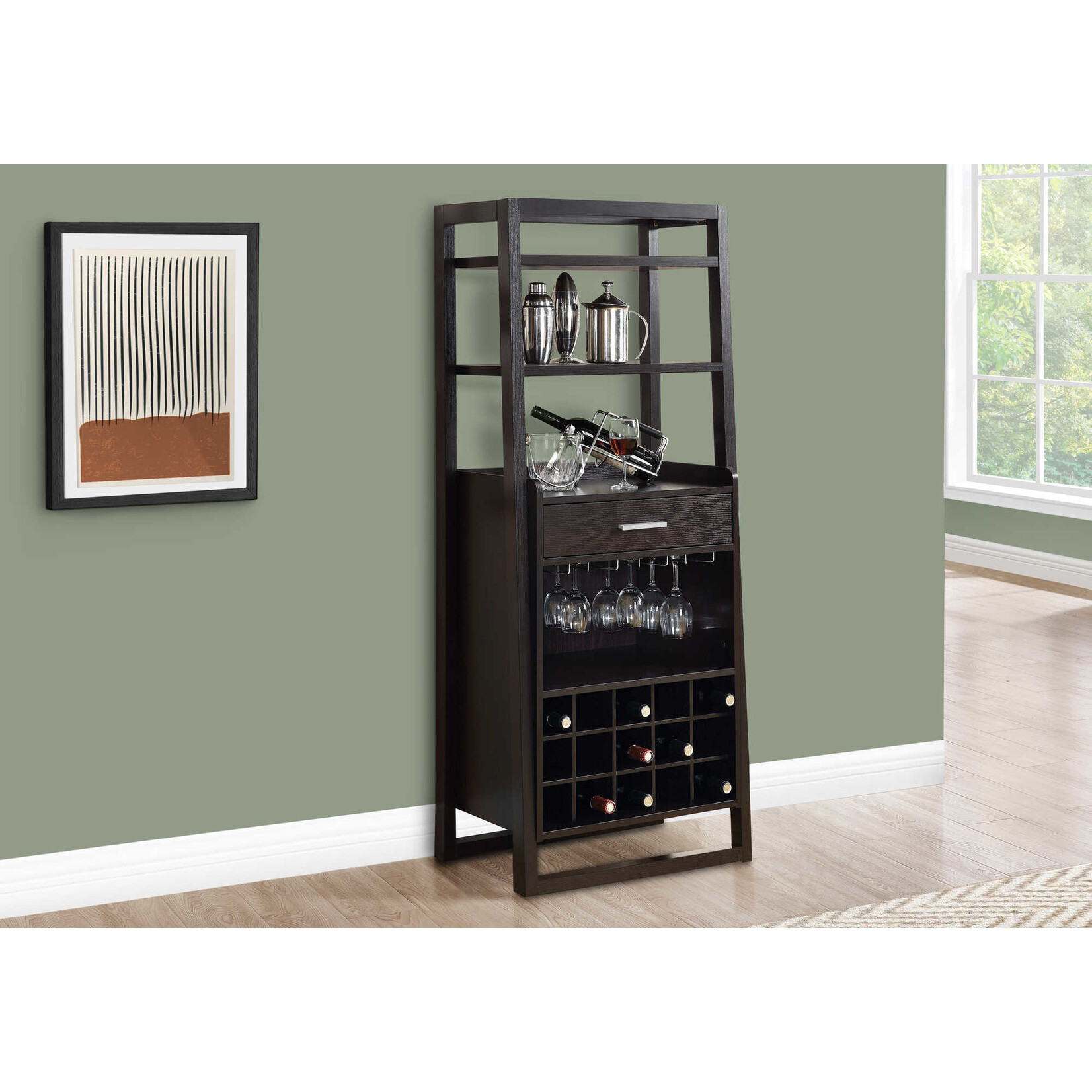 HOME BAR - 60"H / ESPRESSO LADDER STYLE