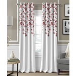 RED FLORAL PRINT BLACKOUT PANEL