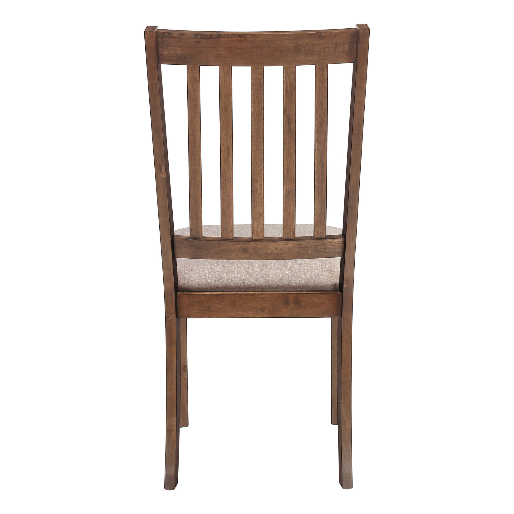 1 x CHAISE 40"H / NOYER BRUN / SIEGE TISSU BEIGE