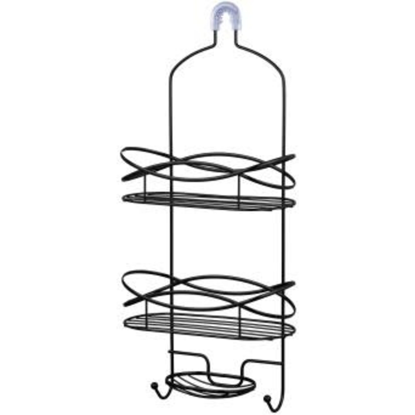 ITY INTERNATIONAL Bathroom Hanging Shower Hear Caddy Organizer Black