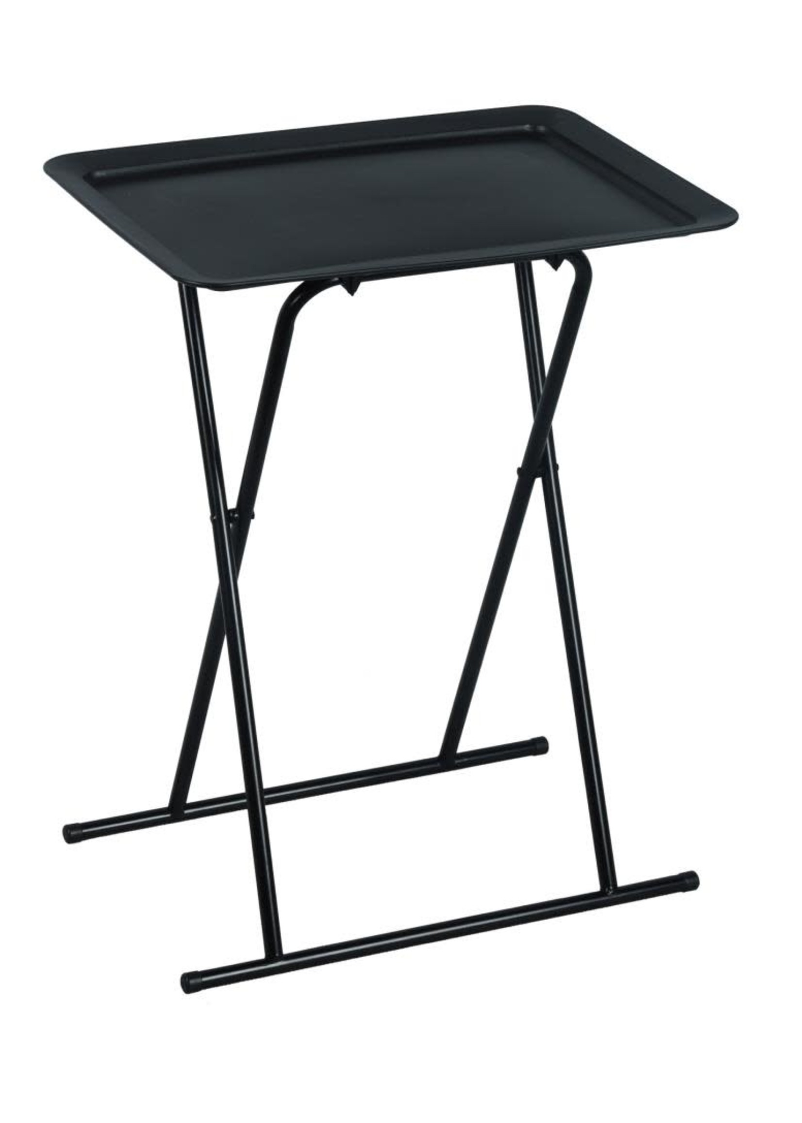 ITY INTERNATIONAL Black Folding Table, Side Tray Table