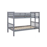 TWIN / TWIN WOOD BUNK BED, GREY