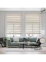 ITY INTERNATIONAL Olivia Stone Zebra Cordless Blinds, Beige