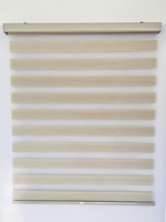 ITY INTERNATIONAL OLIVIA STONE ZEBRA CORDLESS BLINDS, BEIGE