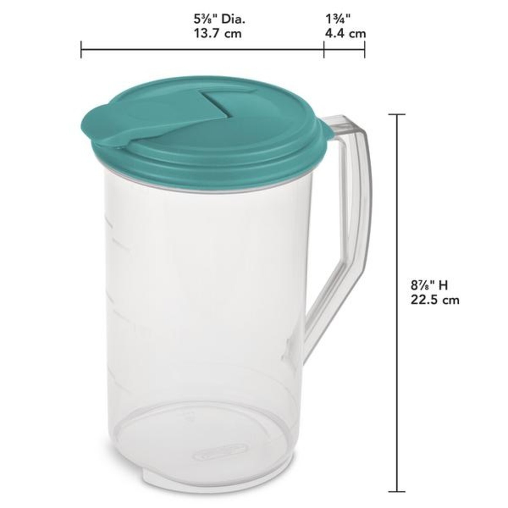 Modern Houseware Pitcher 2Qt RND Flip Top