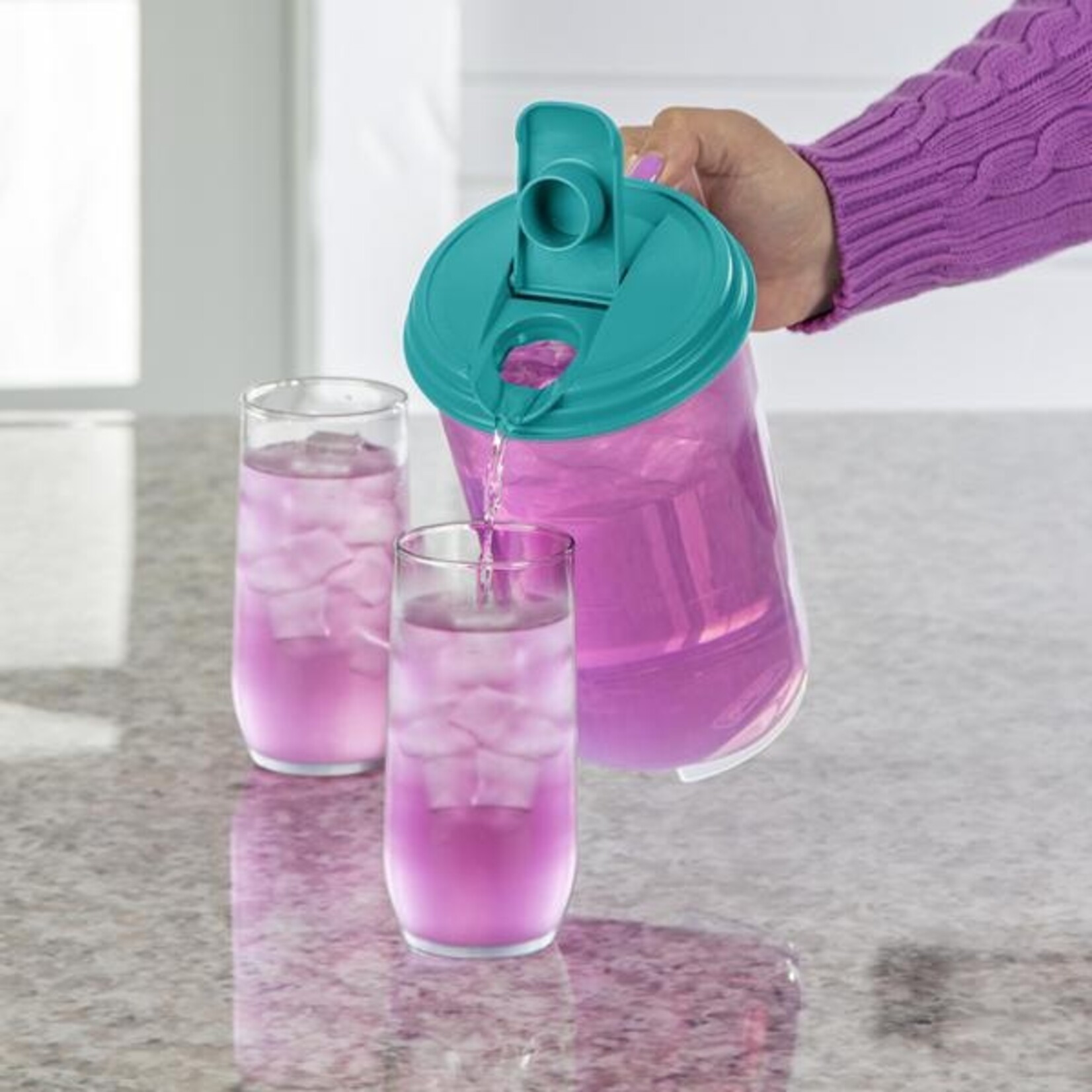 Modern Houseware Pitcher 2Qt RND Flip Top