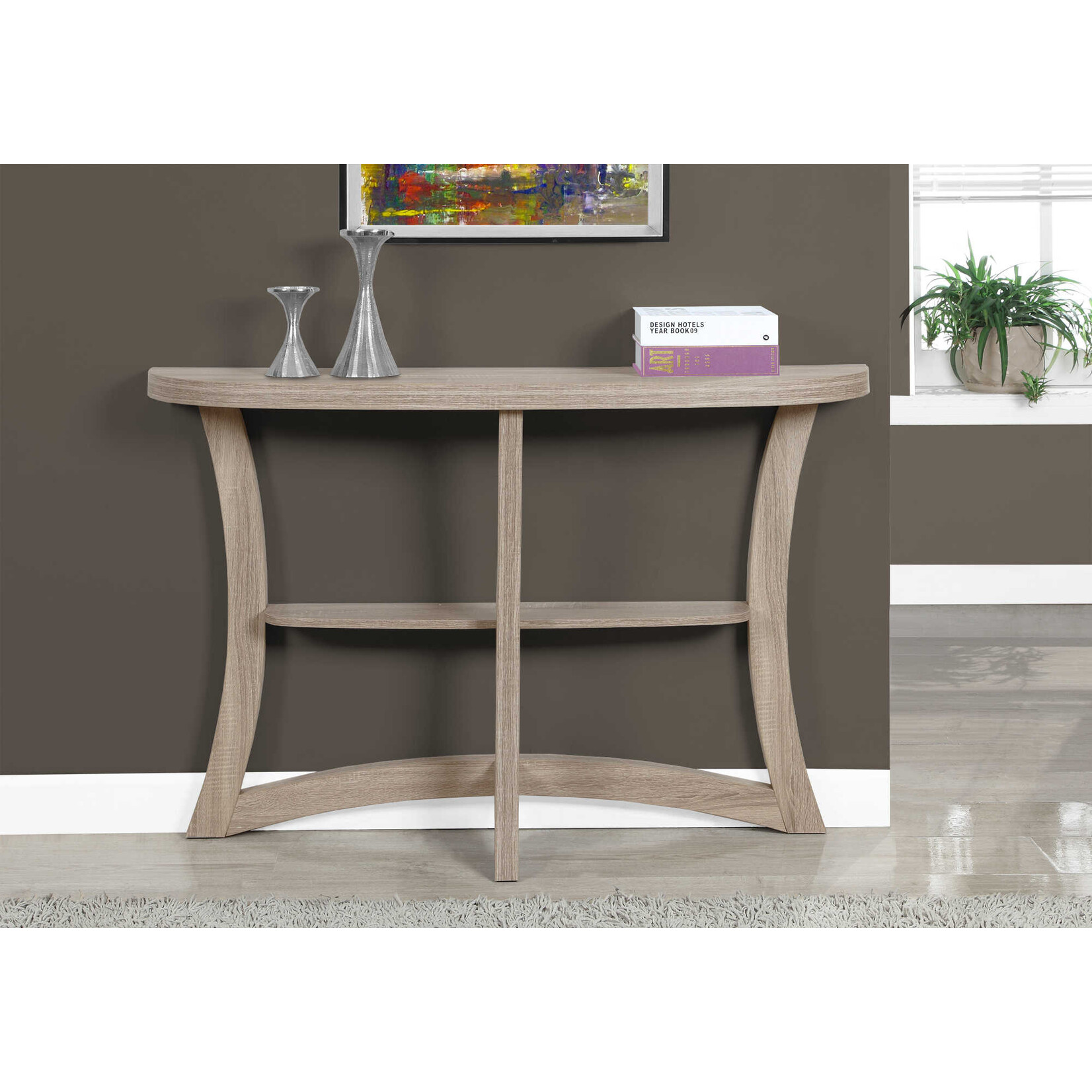 ACCENT TABLE - 47"L / DARK TAUPE HALL CONSOLE
