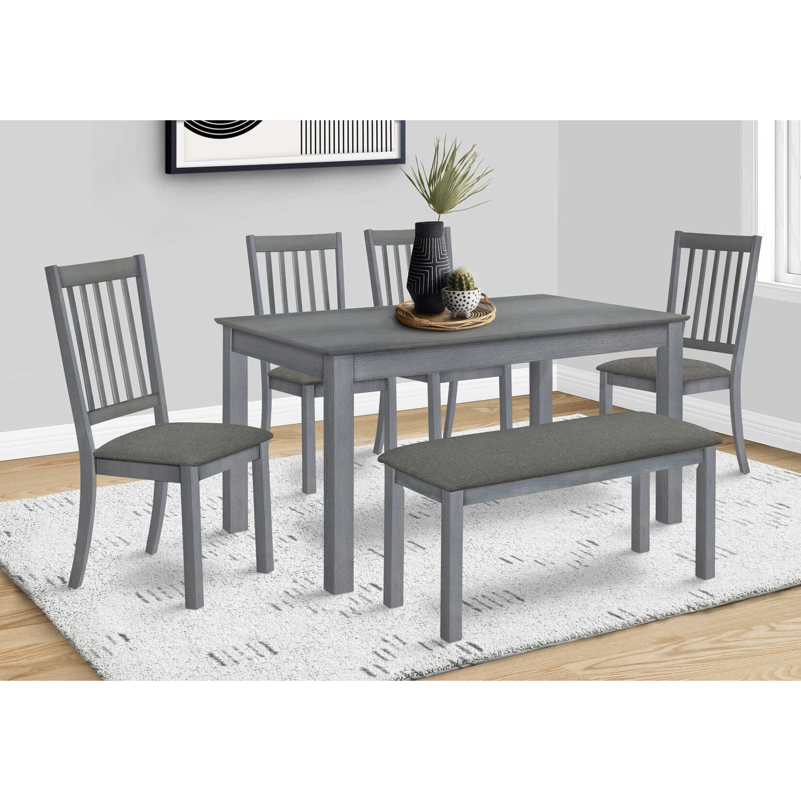 TABLE A MANGER  I1430 - 36"X 60" / BOIS PLAQUE GRIS