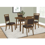TABLE A MANGER - 48"DIA / BOIS PLAQUE NOYER BRUN