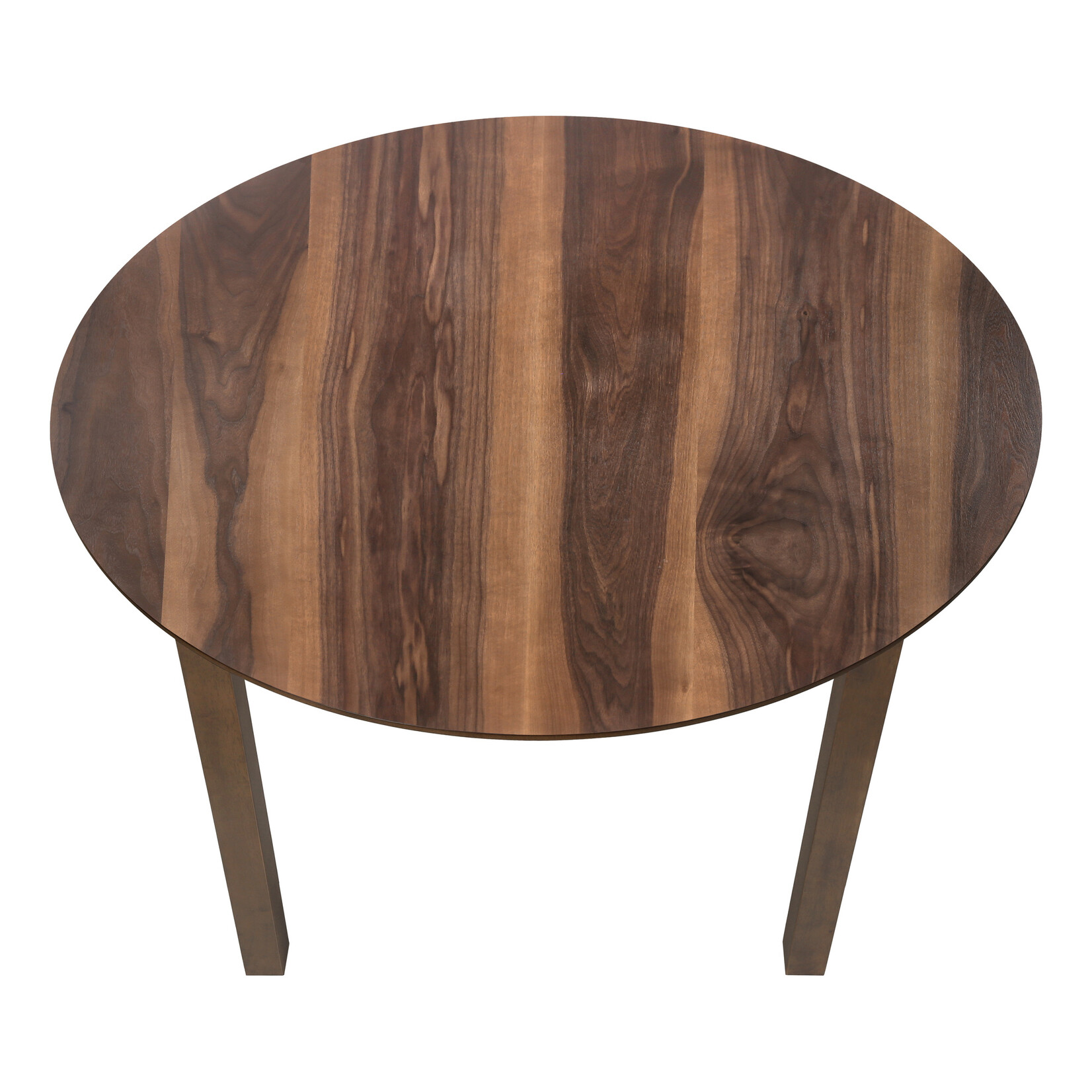 DINING TABLE - BROWN WALNUT VENEER / 48"DIA