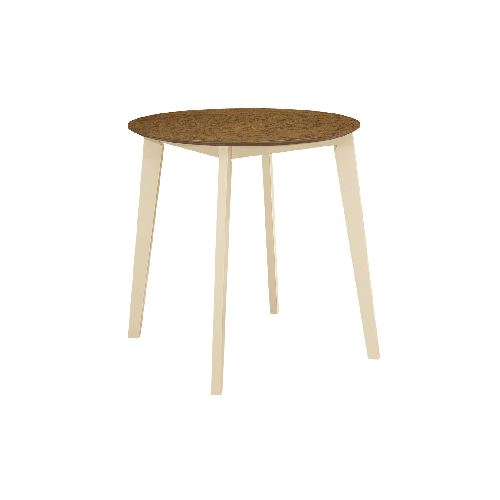 DINING TABLE - 30"DIA / CREAM / OAK VENEER TOP