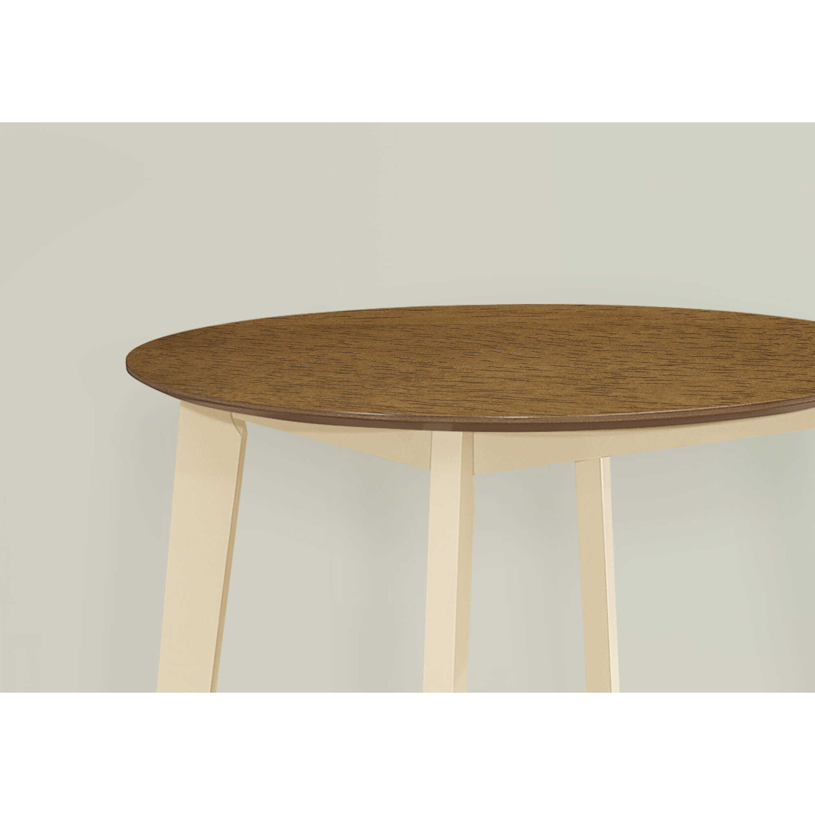 DINING TABLE - 30"DIA / CREAM / OAK VENEER TOP
