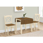 TABLE A MANGER - 30"X 48"/ COTE ABAISSANT 9" CREME/ CHENE