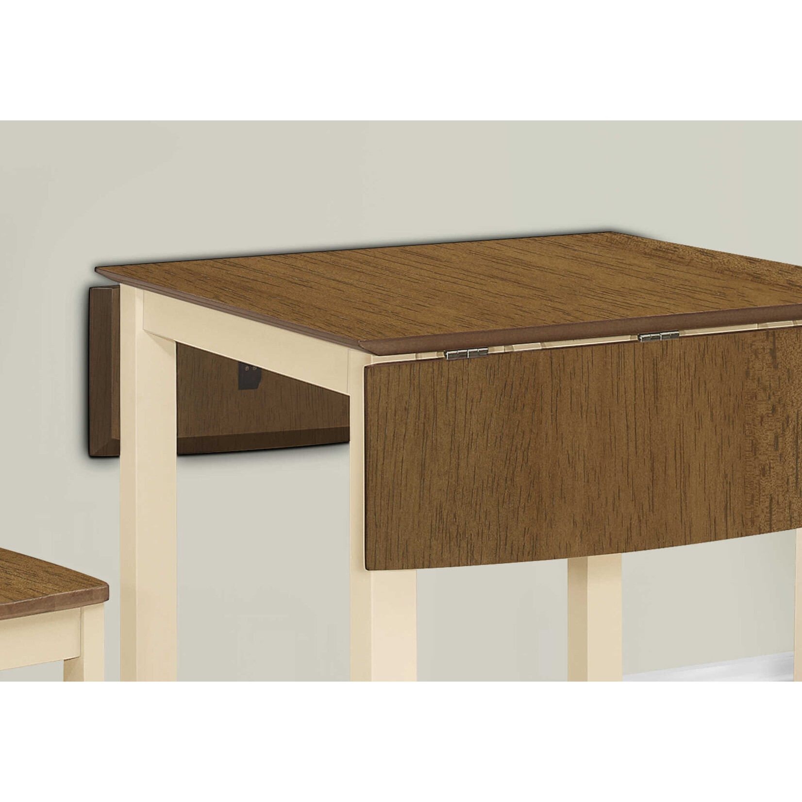 TABLE A MANGER - 30"X 48"/ COTE ABAISSANT 9" CREME/ CHENE