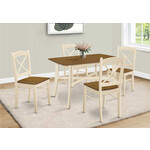 TABLE A MANGER - 36"X 48" / CREME / BOIS PLAQUE CHENE