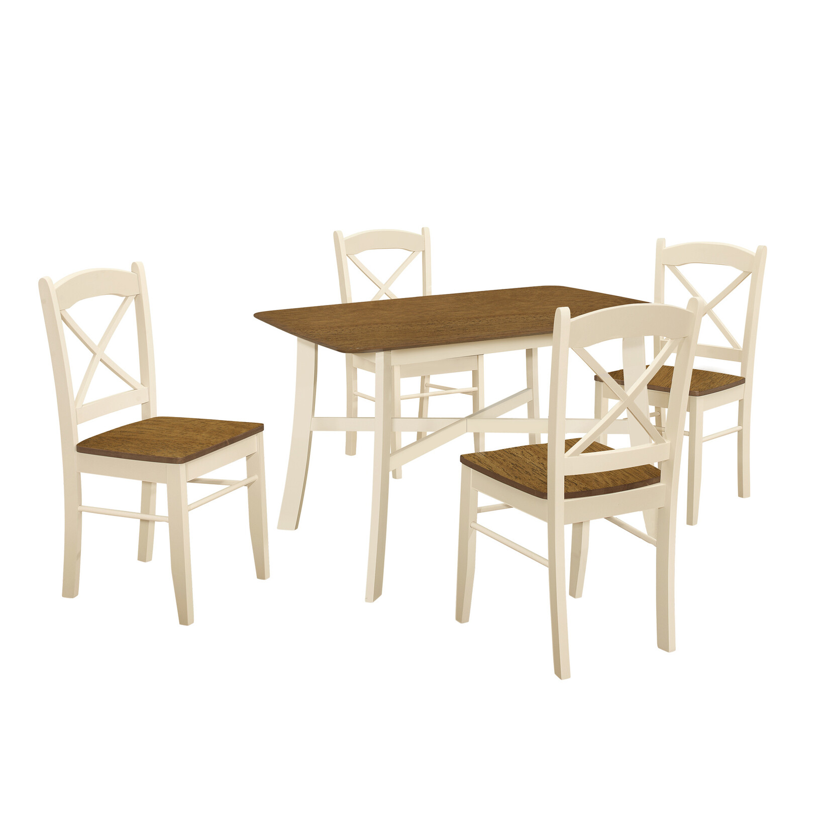 TABLE A MANGER - 36"X 48" / CREME / BOIS PLAQUE CHENE