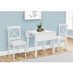 TABLE A MANGER - 30"X 48"/ COTE ABAISSANT 9" PLAQUE BLANC