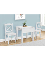 DINING TABLE - 30"X 48"/ WHITE VENEER 9" DROP LEAF