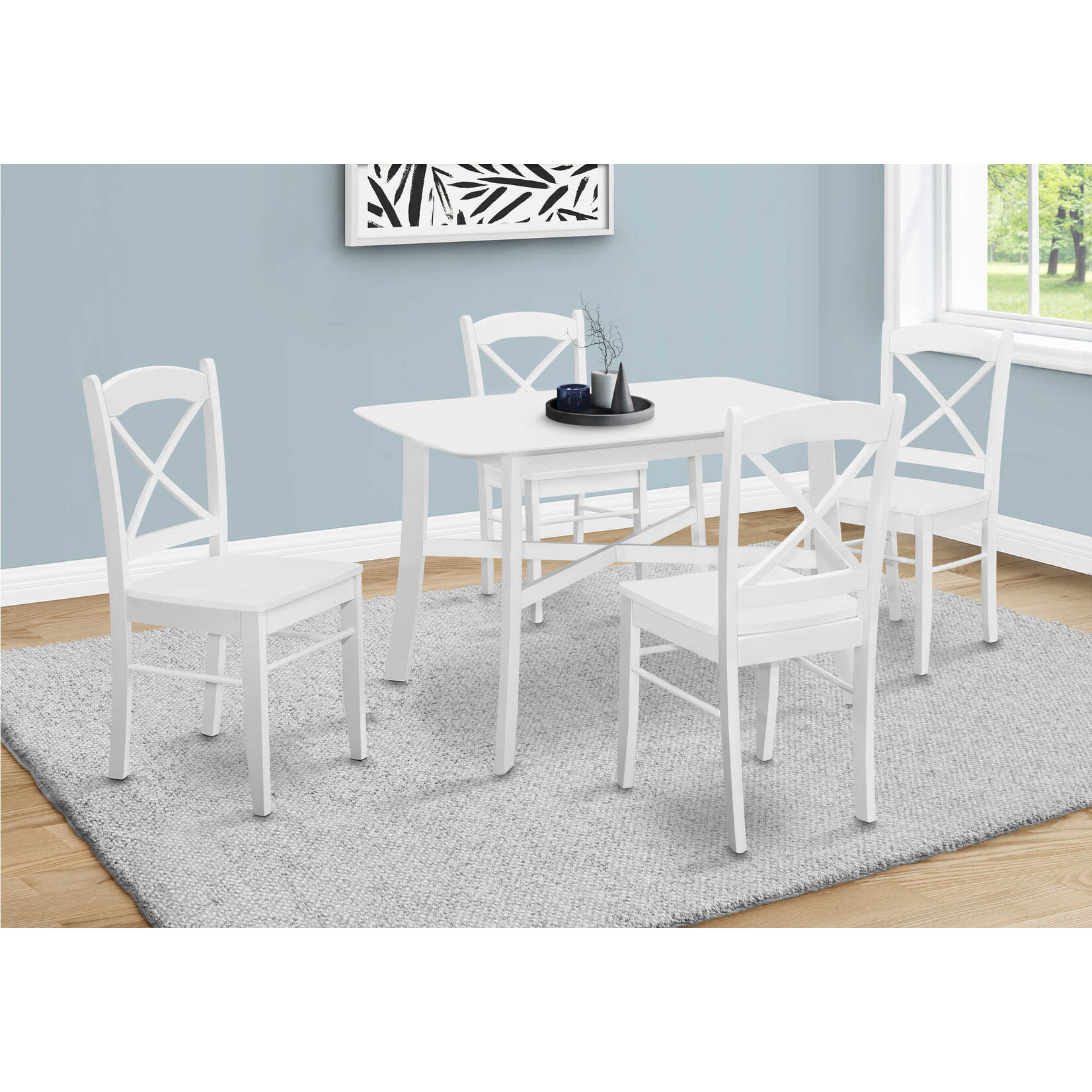 TABLE A MANGER - 36"X 48" / BOIS PLAQUE BLANC