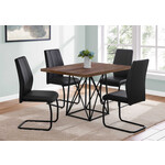 TABLE A MANGER - 36"X 48" / FAUX BOIS BRUN / METAL NOIR ITEM # I 1107