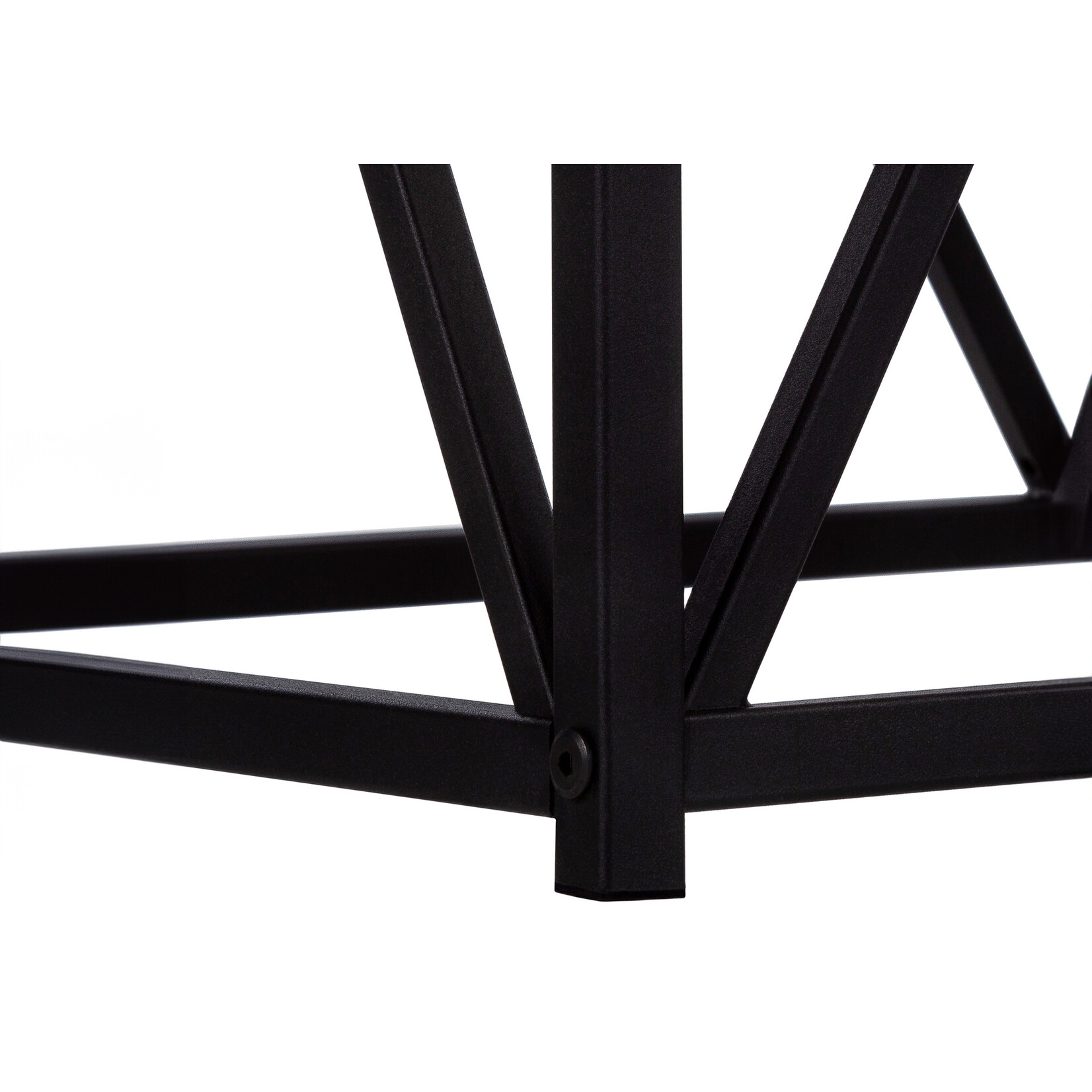 TABLE A MANGER - 36"X 48" / FAUX BOIS BRUN / METAL NOIR ITEM # I 1107