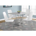 TABLE A MANGER - 36"X 48" / GRIS CIMENTE / METAL CHROME