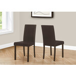 CHAISE - 2PCS - 36"H / ESPRESSO / SIMILI-CUIR BRUN FONCE